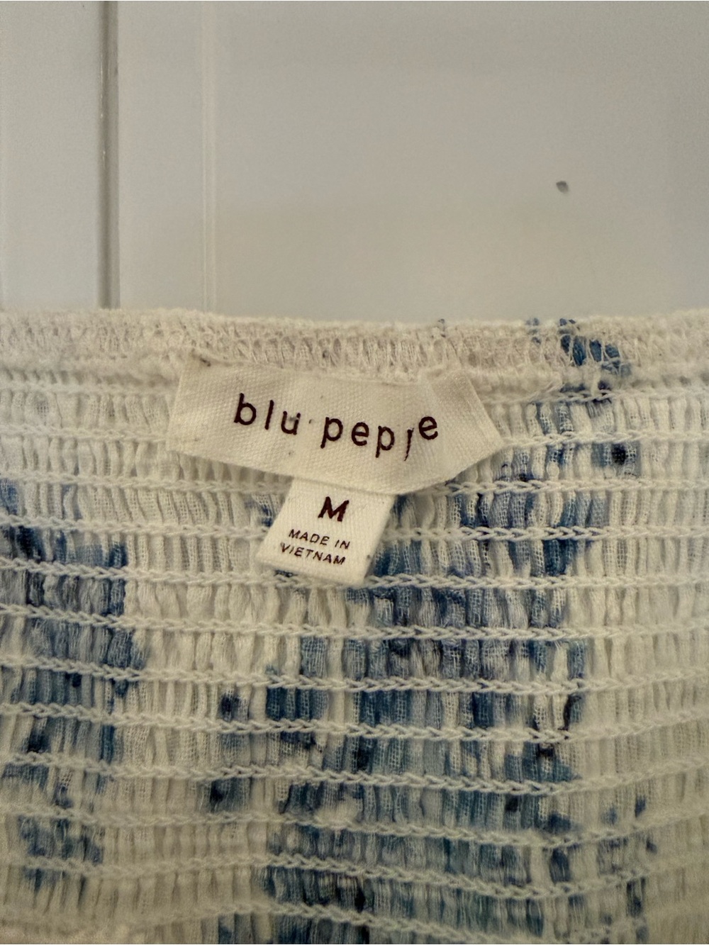 Blu Pepper White Sundress with Blue Floral Print - Picture 2 of 2